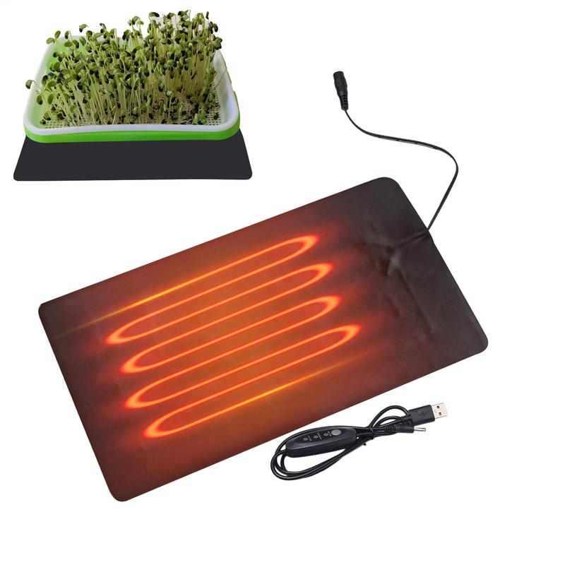 Seedling Heat Mat - แผ่นรองให้ความร้อนสำหรับต้นไม้ ทำจาก PVC หนังเทียม ใช้กับ USB