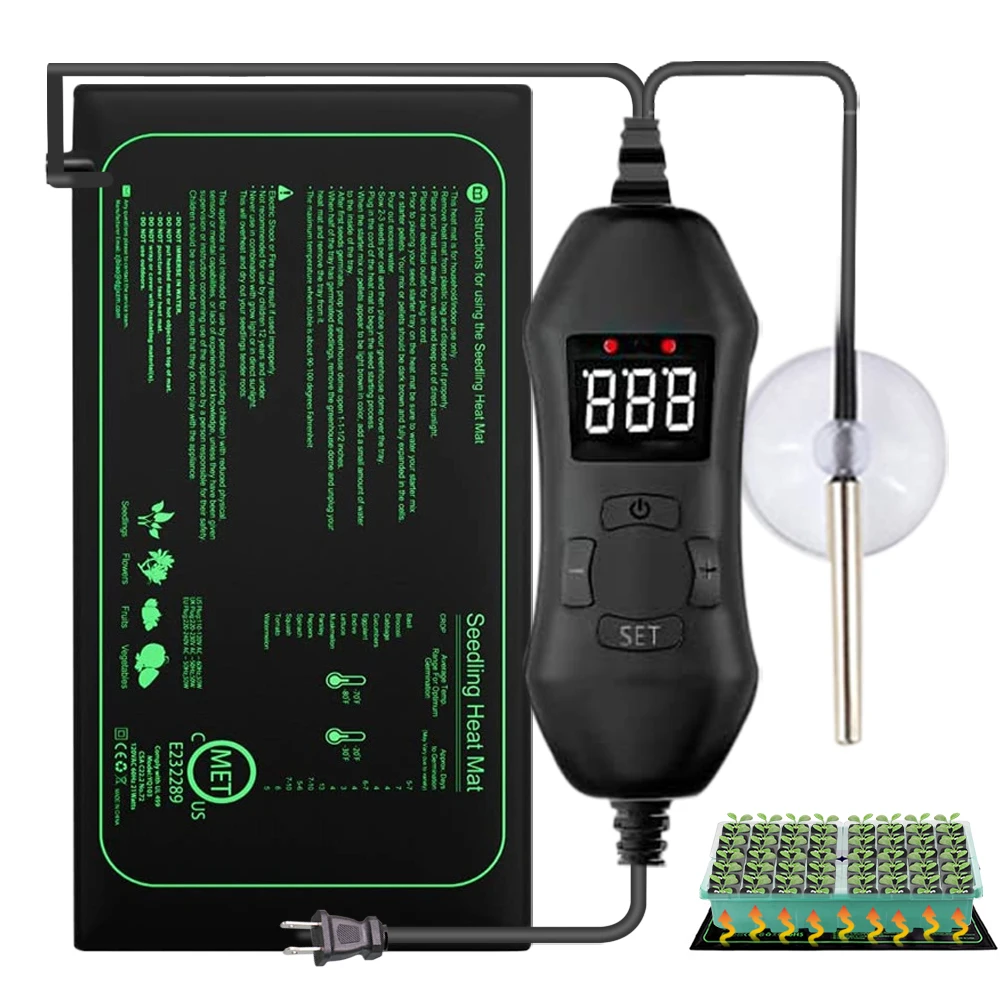 Seedling Heat Mat - 50W EU-US/UK/AU ปรับเทอร์โมสตัทต้นกล้าเครื่องทําความร้อนพืชเนอสเซอรี่ WARM Pad สําหรับในร่ม