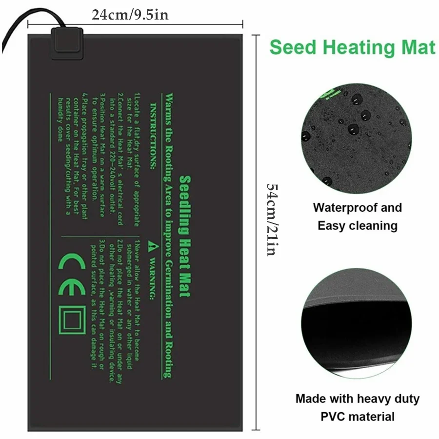4 ขนาด 220V EU Plug ต้นกล้าควา - Seedling Heat Mat บทวิจารณ์และราคา
