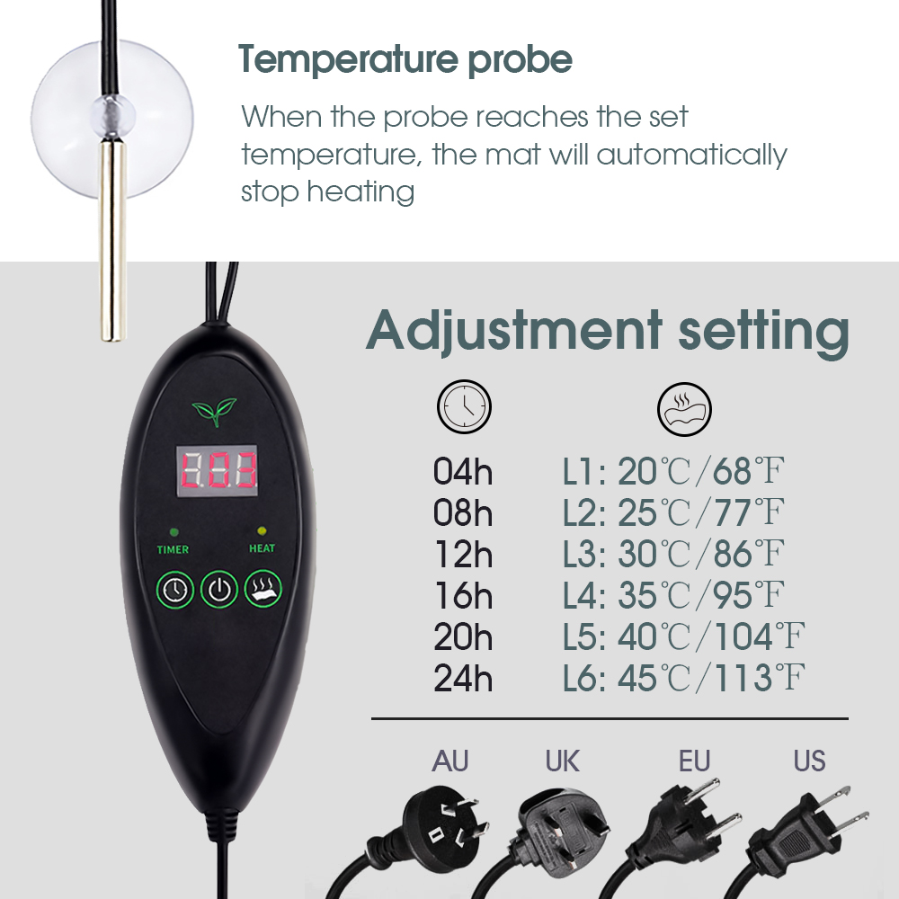 แผ่นทำความร้อนสำหรับกล่องเพาะก - Seedling Heat Mat บทวิจารณ์และราคา